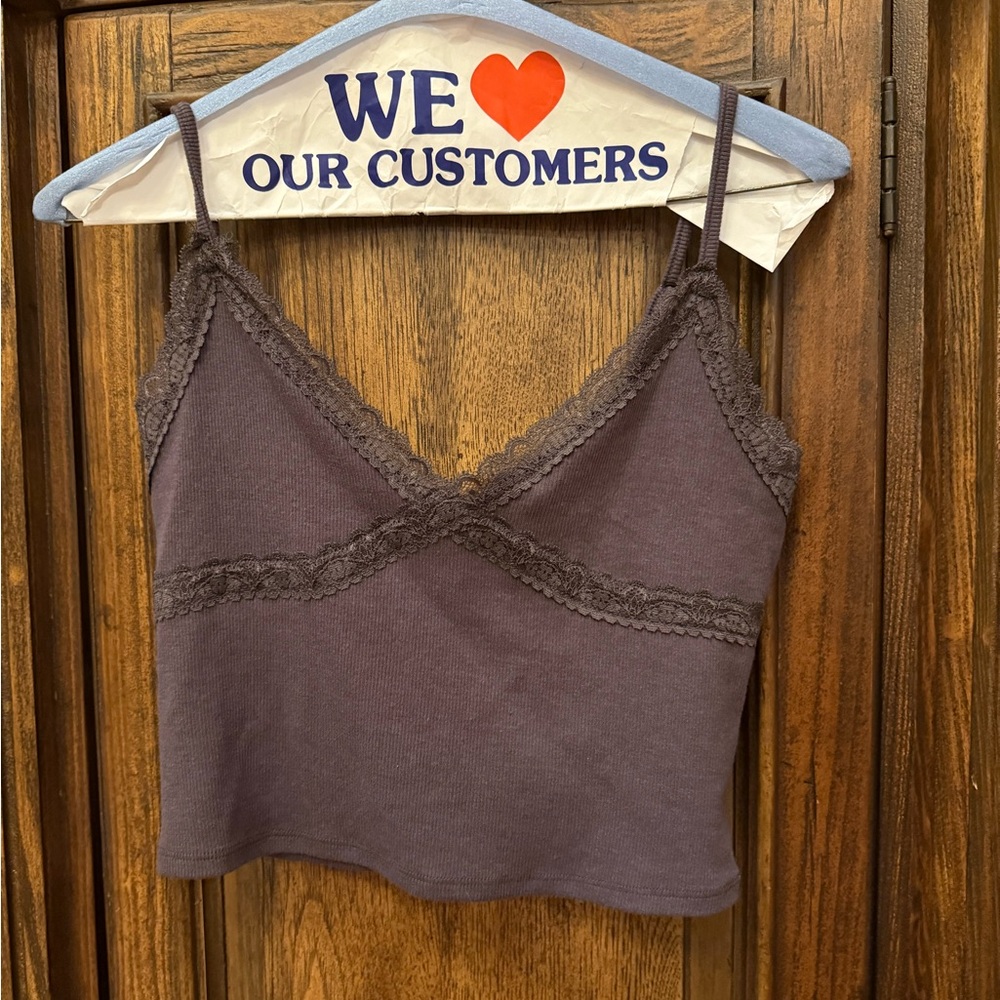 Garage Dark Purple Lace Cami